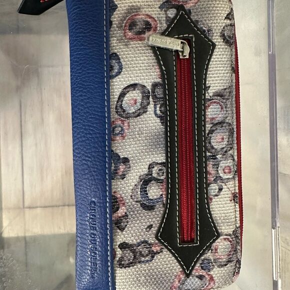 Blue and Red Clutch by cirque du Solel new - Picture 1 of 8